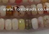 COP1322 15.5 inches 5*8mm faceted rondelle natural pink opal beads