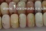 COP1324 15.5 inches 7*12mm faceted rondelle natural pink opal beads