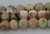 COP1331 15.5 inches 6mm round matte natural pink opal gemstone beads