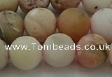 COP1334 15.5 inches 12mm round matte natural pink opal gemstone beads