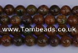 COP1360 15.5 inches 4mm round African green opal beads wholesale