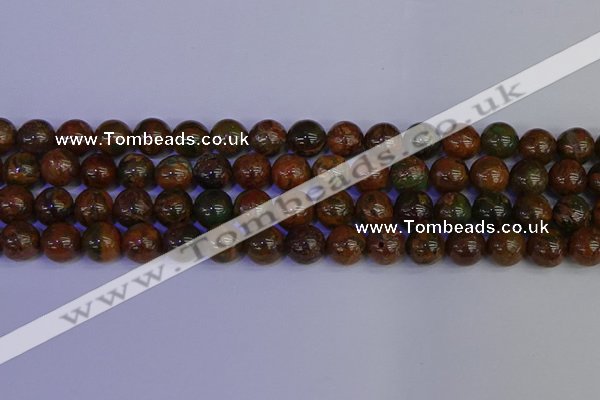 COP1364 15.5 inches 12mm round African green opal beads wholesale