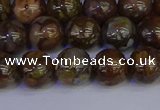 COP1373 15.5 inches 10mm round fire lace opal beads wholesale