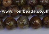 COP1374 15.5 inches 12mm round fire lace opal beads wholesale