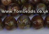 COP1375 15.5 inches 14mm round fire lace opal beads wholesale