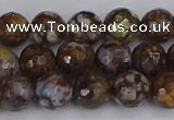 COP1388 15.5 inches 8mm faceted round fire lace opal beads