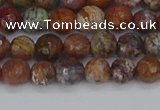 COP1393 15.5 inches 4mm faceted round African green opal beads