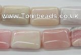 COP14 15.5 inches 15*20mm rectangle natural pink opal beads wholesale