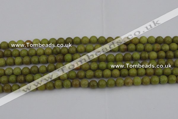 COP1401 15.5 inches 6mm round yellow opal gemstone beads