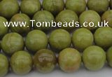 COP1402 15.5 inches 8mm round yellow opal gemstone beads