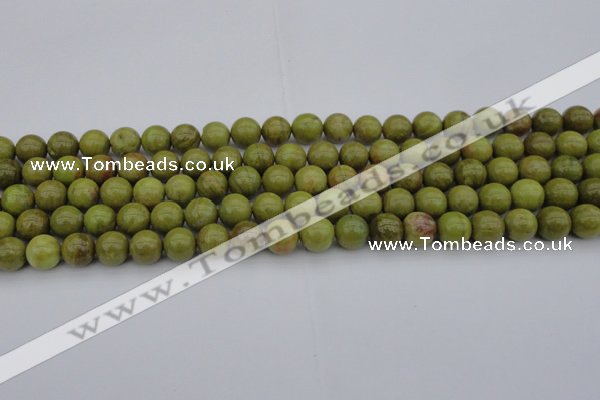 COP1402 15.5 inches 8mm round yellow opal gemstone beads