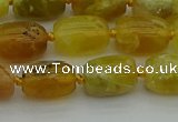 COP1420 15.5 inches 10*14mm drum yellow opal gemstone beads