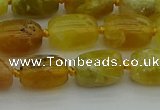 COP1420 15.5 inches 10*14mm drum yellow opal gemstone beads