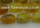 COP1421 15.5 inches 12*16mm drum yellow opal gemstone beads