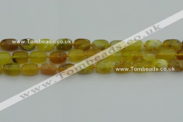 COP1421 15.5 inches 12*16mm drum yellow opal gemstone beads