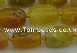 COP1422 15.5 inches 13*18mm drum yellow opal gemstone beads