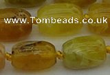 COP1423 15.5 inches 15*20mm drum yellow opal gemstone beads