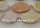 COP1436 15.5 inches 10*16mm oval natural pink opal gemstone beads