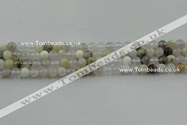 COP1451 15.5 inches 6mm round grey opal gemstone beads