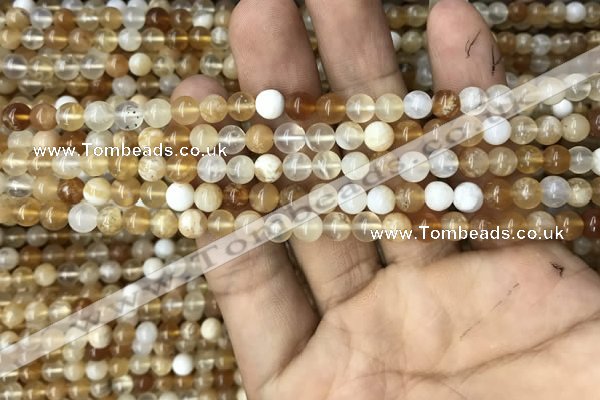 COP1456 15.5 inches 6mm round yellow opal gemstone beads