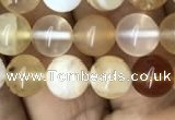 COP1457 15.5 inches 8mm round yellow opal gemstone beads