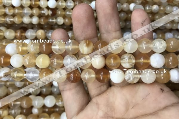 COP1458 15.5 inches 10mm round yellow opal gemstone beads