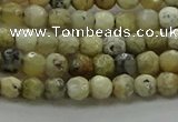 COP1470 15.5 inches 4mm faceted round African opal gemstone beads