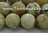 COP1474 15.5 inches 12mm faceted round African opal gemstone beads