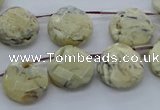 COP1483 15.5 inches 15*15mm briolette African opal gemstone beads