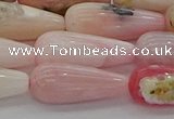 COP1490 15.5 inches 8*20mm teardrop natural pink opal beads