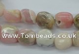 COP15 15.5 inches 10*12mm nugget natural pink opal beads wholesale