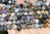 COP1516 15.5 inches 6mm faceted nuggets amethyst sage opal beads