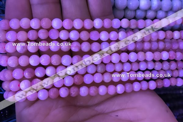 COP1526 15.5 inches 5.5mm round natural pink opal gemstone beads