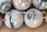 COP1544 15.5 inches 12mm round AB-color natural pink opal beads