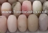 COP1548 15.5 inches 6*10mm rondelle matte natural pink opal beads