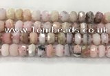 COP1550 15.5 inches 6*10mm - 8*11mm faceted tyre natural pink opal beads