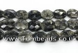 COP1551 25*30mm - 27*32mm faceted octagonal grey opal beads