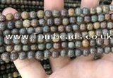 COP1578 15.5 inches 4mm round Australia brown green opal beads