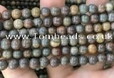 COP1580 15.5 inches 8mm round Australia brown green opal beads