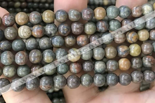 COP1580 15.5 inches 8mm round Australia brown green opal beads