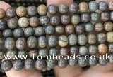 COP1581 15.5 inches 10mm round Australia brown green opal beads