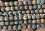 COP1582 15.5 inches 12mm round Australia brown green opal beads