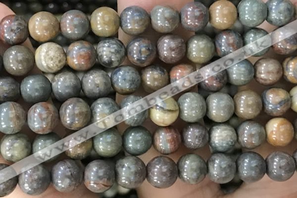 COP1582 15.5 inches 12mm round Australia brown green opal beads