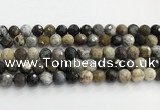 COP1612 15.5 inches 12mm faceted round moss opal beads