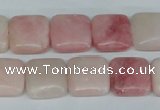 COP162 15.5 inches 14*14mm square pink opal gemstone beads wholesale