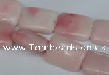 COP163 15.5 inches 15*20mm rectangle pink opal gemstone beads