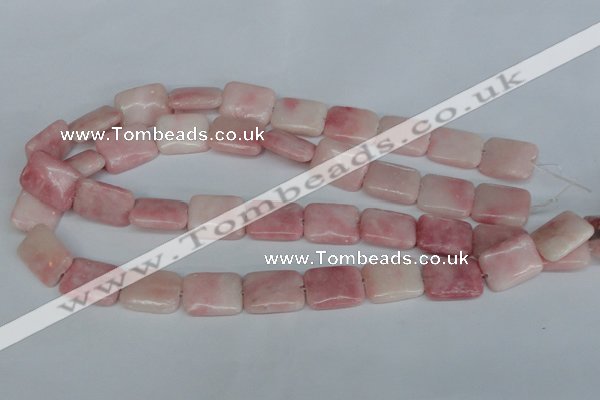 COP163 15.5 inches 15*20mm rectangle pink opal gemstone beads