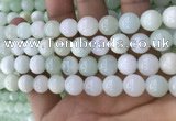 COP1637 15.5 inches 10mm round natural green opal beads