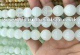 COP1639 15.5 inches 14mm round natural green opal beads