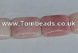COP164 15.5 inches 30*40mm rectangle pink opal gemstone beads